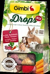 GIMBI DROPS GRAIN FREE pro hlodavce mix 50g