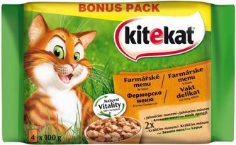 Kap.KITEKAT Multip.Farmarske menu BONUS 4x100g