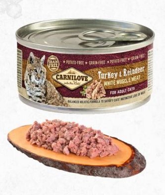 Konz.Carnilove WMM Turkey & Reindeer for Adult Cats 100g