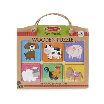 Dřevěné puzzle na cestu Farma