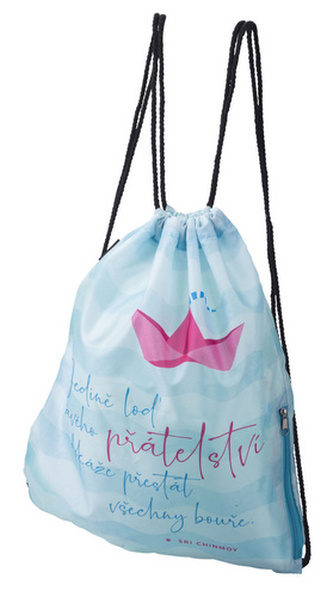 Batoh skládací s kapsou Jedině loď pravého přátelství 34x41 cm