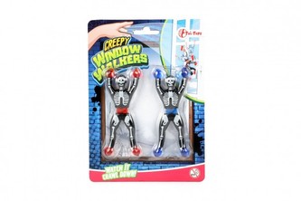 Figurka kostlivec 2ks lezoucí po skle sliz plast 9cm na kartě