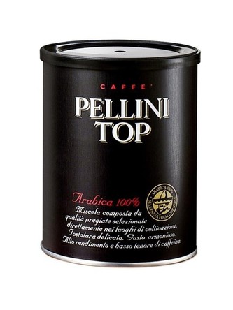 Pellini TOP 100% Arabica - v plechové dóze mletá káva 250 g
