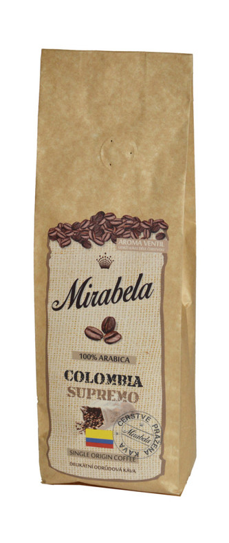 Mirabela čerstvá káva Colombia Supremo 100% Arabika 225g