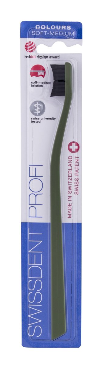 Swissdent Profi Zubní kartáček Colours 1 ks Green Soft-Medium unisex