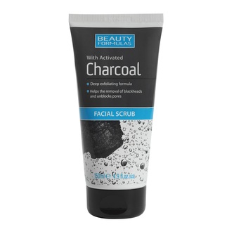 BEAUTY FORMULAS Pleťový scrub s aktivním uhlím 150 ml