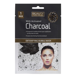 BEAUTY FORMULAS Detoxikační bublinková maska s aktivním uhlím (1 ks)