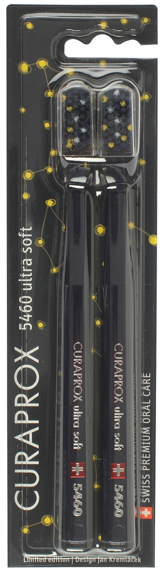 Curaprox Velmi jemný zubní kartáček 5460 Ultra Soft Night Edition 2 ks unisex
