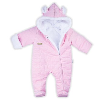 Zimní kojenecký overal Nicol Kids Winter růžový - velikost 56 (0-3m)
