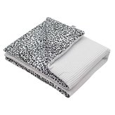 Dětská deka s výplní New Baby Vafle šedá leopard 80x102 cm