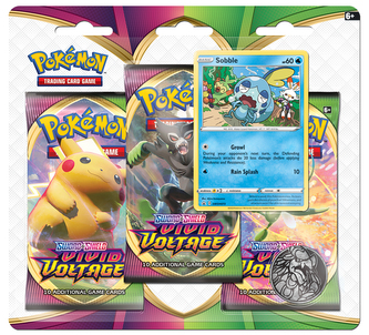 Pokémon TCG: SWSH04 Vivid Voltage - 3 Blister Booster