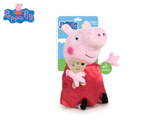 Peppa Pig - Pepina plyšová 27cm na baterie se zvukem 0m+ na kartě