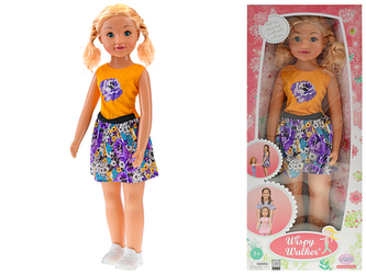 Panenka chodící 70cm blondýnka v krabičce