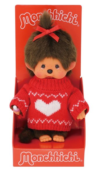 Monchhichi Exclusive - Červený svetr (Mončiči)