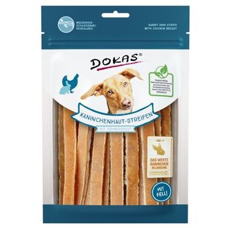 Dokas – Proužky králičí kůže s kuřecím filetem 120 g