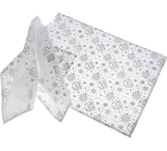 Prostírání stříbrně vyšívané - sada 2 ks