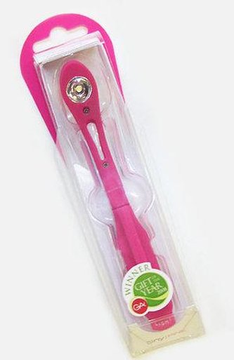 Lampička do knížky s LED úzká - růžová