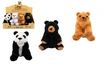 Medvěd sedící plyš 16cm 0m+ 1 ks / 4 druhy