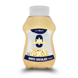 Bezkalorický sirup White Chocolate 350 ml - GymBeam - bílá čokoláda