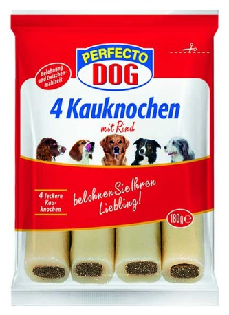 Perfecto Dog plnene zvykaci tycky hovezi 4ks