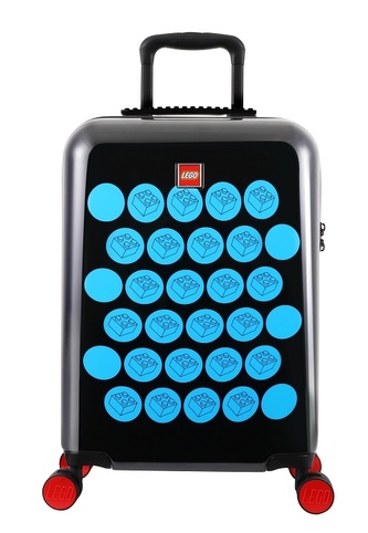 LEGO Luggage ColourBox Brick Dots 20\\\" - Černý/Modrý