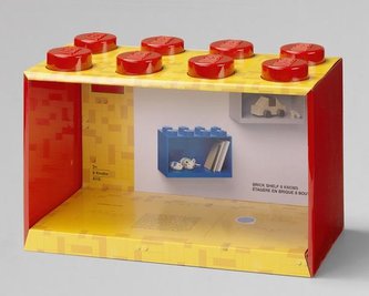 LEGO Brick 8 závěsná police Red