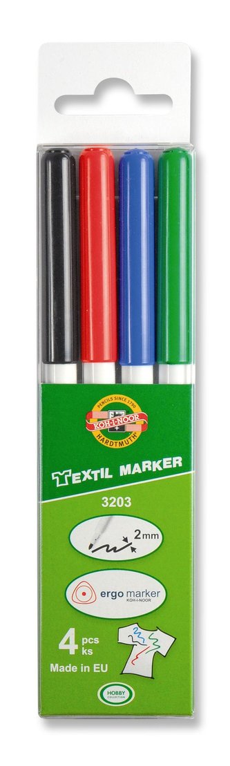 Koh-i-noor značkovač na textil set 4ks