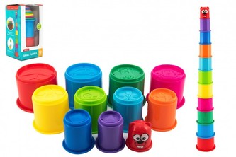 Kubus pyramida skládanka kulatá plast