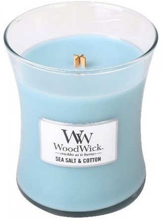 WoodWick oválná váza Sea Salt & Cotton 275g