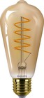 Vintage LED žárovka E27 ST64 5,5W 250lm 2000K stmívatelná, gold