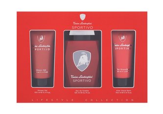 Lamborghini Sportivo toaletní voda 125 ml + sprchový gel 100 ml + balzám po holení 100 ml Lamborghini Sportivo toaletní voda 125 ml + sprchový gel 100 ml + balzám po holení 100 ml