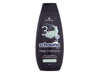 Schauma Šampon pro muže 3v1 Charocal + Clay (Hair Body Face Shampoo) Objem 400 ml man