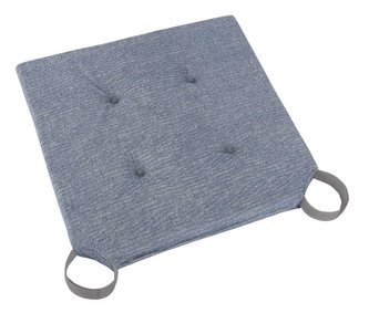 Sedák hladký Ulla - Uni modrá režná - 40x40 cm,hladký