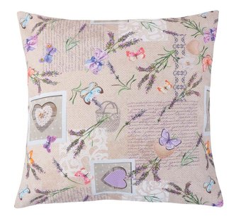 Polštářek EMA - patchwork levandule - 45x45 cm