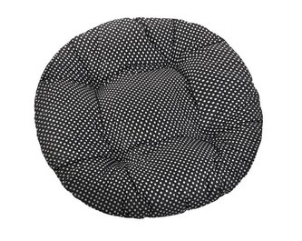 Sedák Adéla prošívaný kulatý - puntík černobílý - průměr 40 cm
