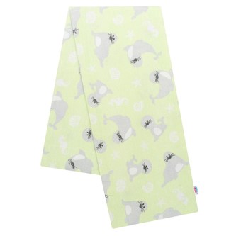 Flanelová plena s potiskem New Baby zelená lachtan