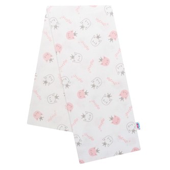 Flanelová plena s potiskem New Baby bílá kočka