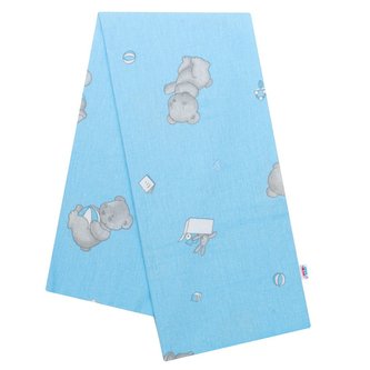 Flanelová plena s potiskem New Baby modrá medvídci