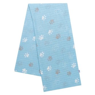 Bavlněná plena s potiskem New Baby modrá tlapka