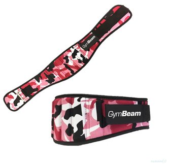 Dámský fitness opasek Pink Camo - GymBeam - Velikost XS