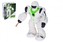Robot chodící plast 21cm na baterie se zvukem se světlem v krabici 20x25x11cm