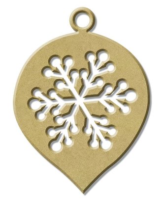 Dřevěný výřez Aladine - Ozdobička s vločkou