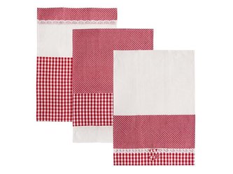 Utěrka ORION Dot Gifty bavlna 3ks červená