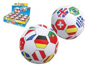 Míček měkký soft vlajky 10cm 12ks v boxu 12m+