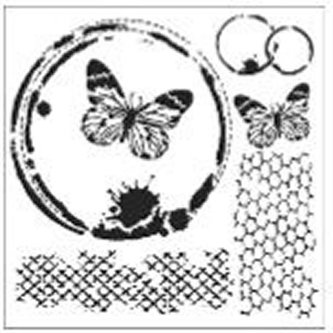 TCW šablona 30,5 x 30,5 cm - Butterfly Collage