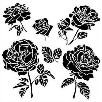 TCW šablona 15,24 x 15,24 cm - Cabbage Roses, mini