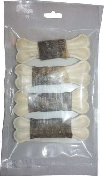 HUHU BK kost s rybim masem 10cm 4ks (bal.)