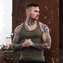 Tílko Stringer Tank Top Heather Olive Green - GymBeam - Velikost XXL