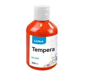 Barvy temperové LUMA 250ml červená Barvy temperové LUMA 250ml červená