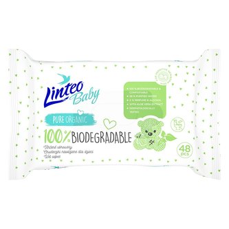 Linteo Vlhčené ubrousky Baby 100% Biodegradable 48 ks child